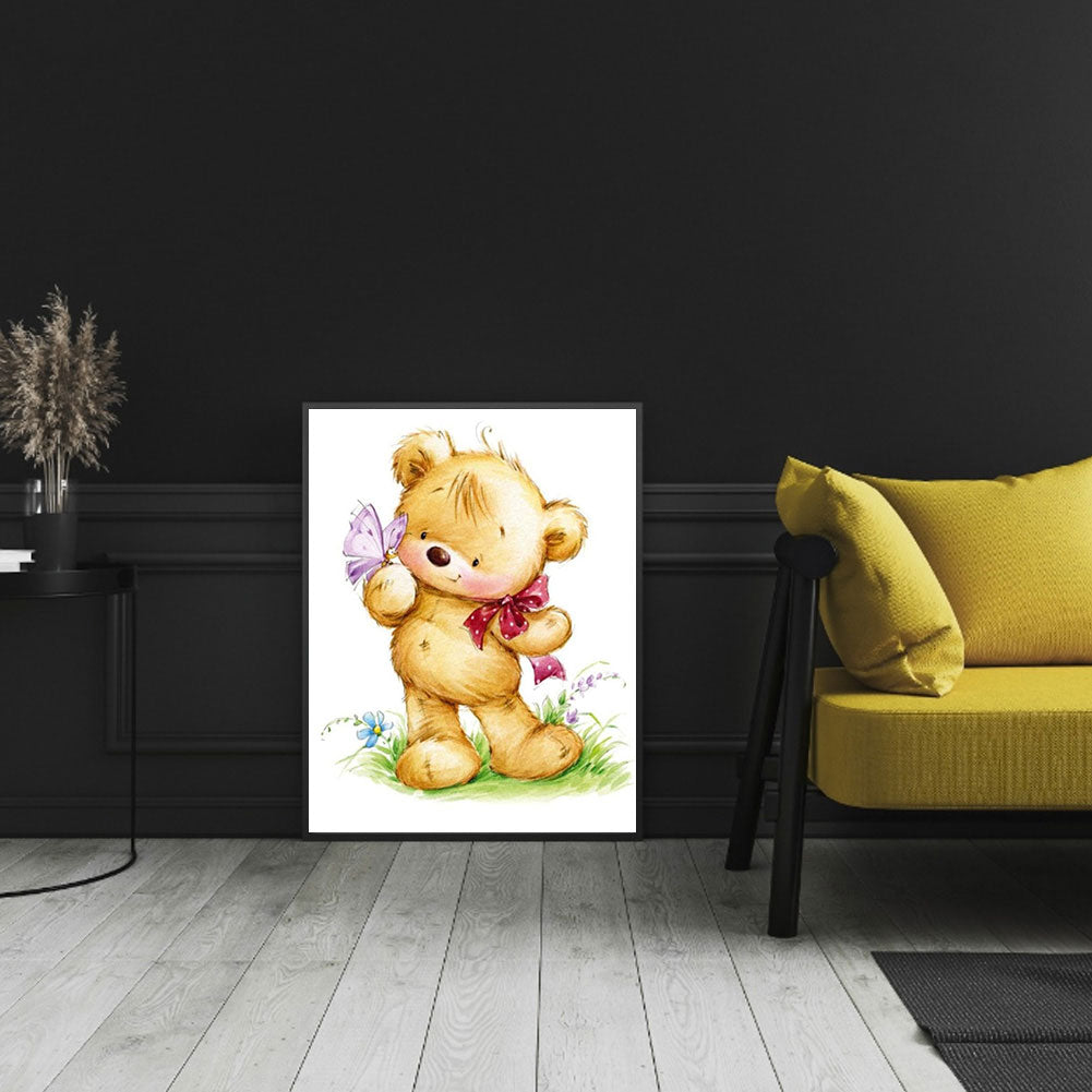 Teddy Bear - 11CT Stamped Cross Stitch 40*50CM