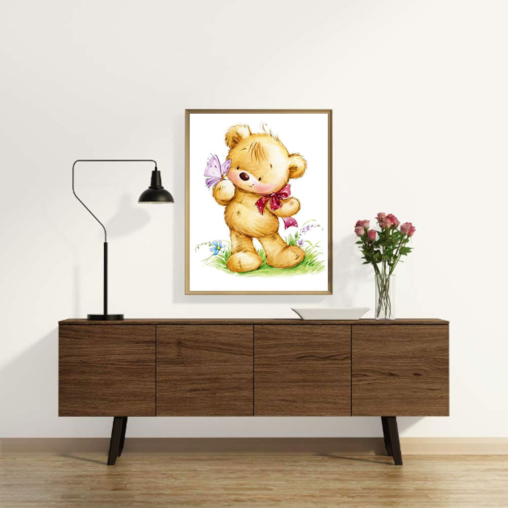 Teddy Bear - 11CT Stamped Cross Stitch 40*50CM