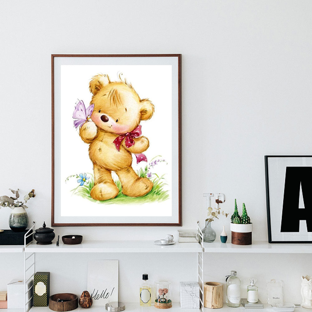 Teddy Bear - 11CT Stamped Cross Stitch 40*50CM