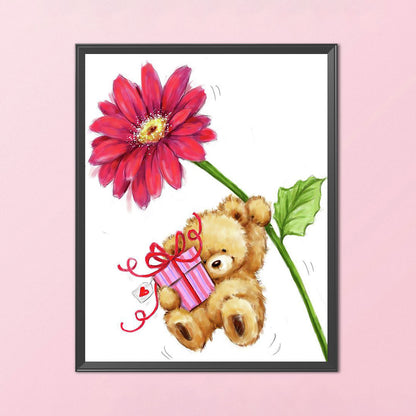 Teddy Bear - 11CT Stamped Cross Stitch 40*50CM