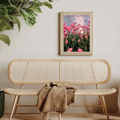 Pink Tulips - Full Round Drill Diamond Painting 30*40CM