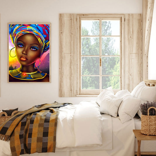 African Woman - Full Round Drill Diamond Painting 30*40CM