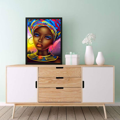 African Woman - Full Round Drill Diamond Painting 30*40CM