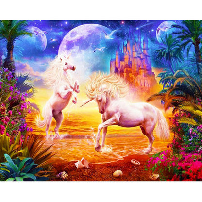 Rainbow Horse - Full Round Drill Diamond Painting 60*50CM