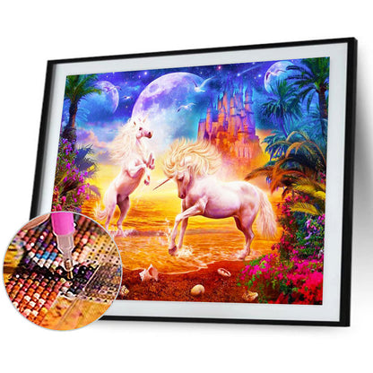 Rainbow Horse - Full Round Drill Diamond Painting 60*50CM