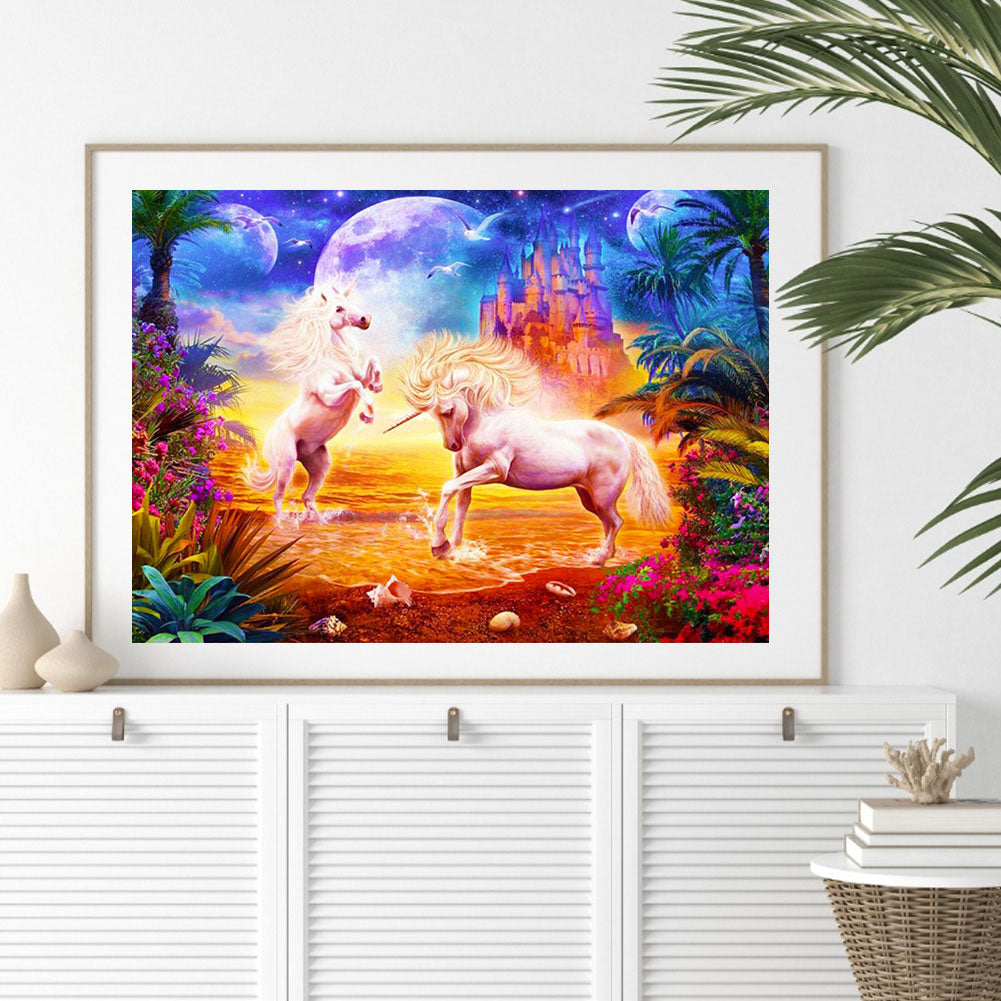 Rainbow Horse - Full Round Drill Diamond Painting 60*50CM