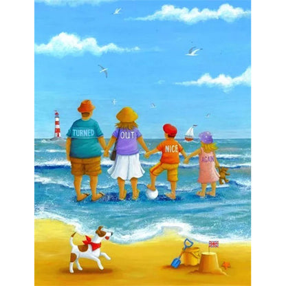 Leisure Time By The Sea - Full Round Drill Diamond Painting 30*40CM
