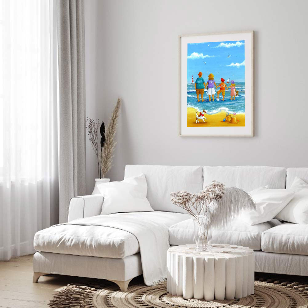 Leisure Time By The Sea - Full Round Drill Diamond Painting 30*40CM