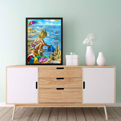 Leisure Time By The Sea - Full Round Drill Diamond Painting 30*40CM