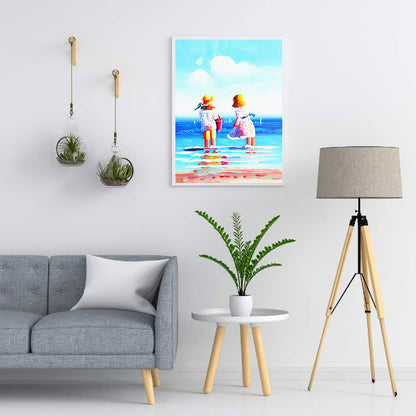 Leisure Time By The Sea - Full Round Drill Diamond Painting 30*40CM
