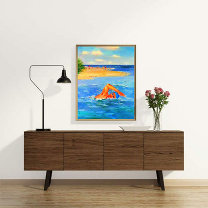 Leisure Time By The Sea - Full Round Drill Diamond Painting 30*40CM