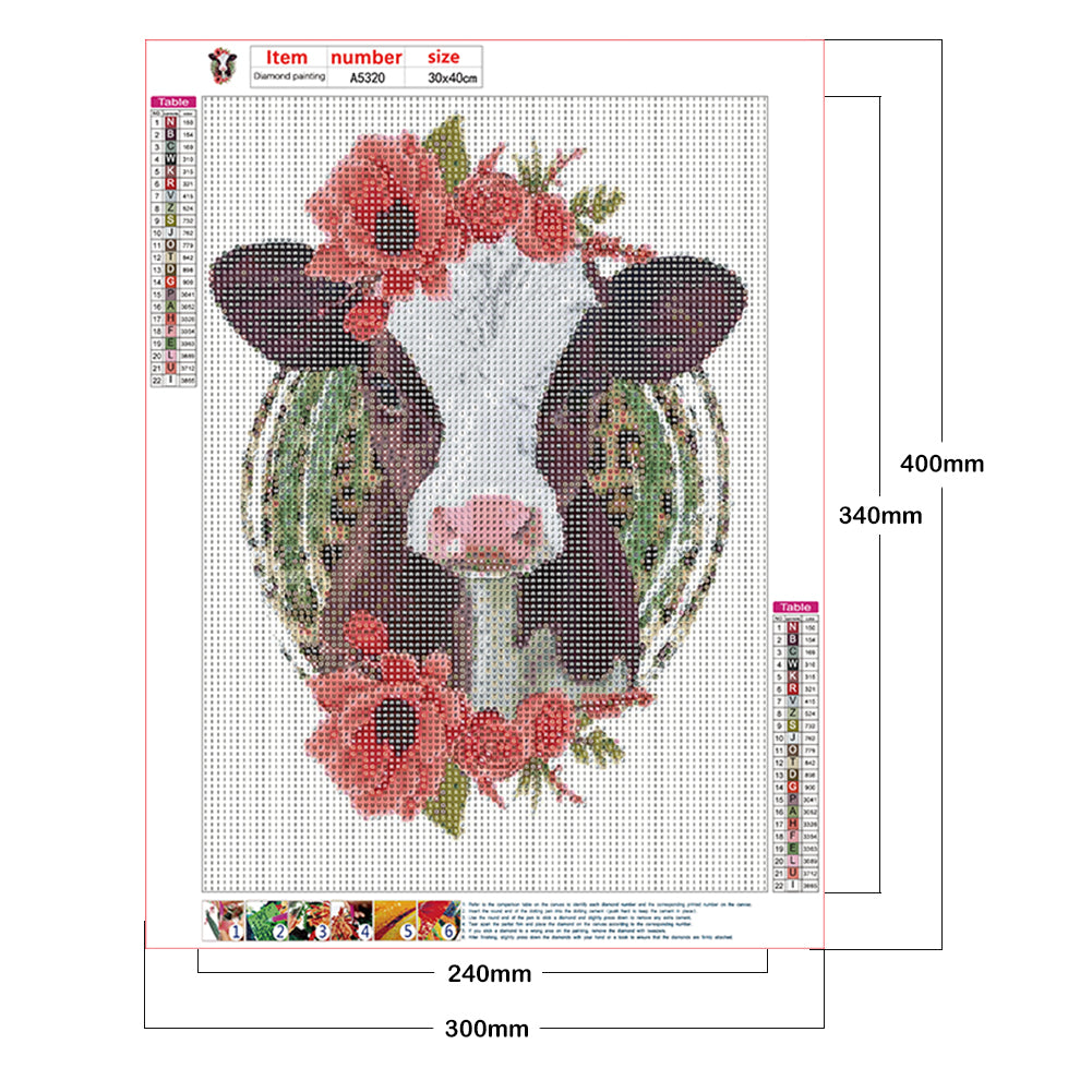 Cows - Full Round Drill Diamond Painting 30*40CM