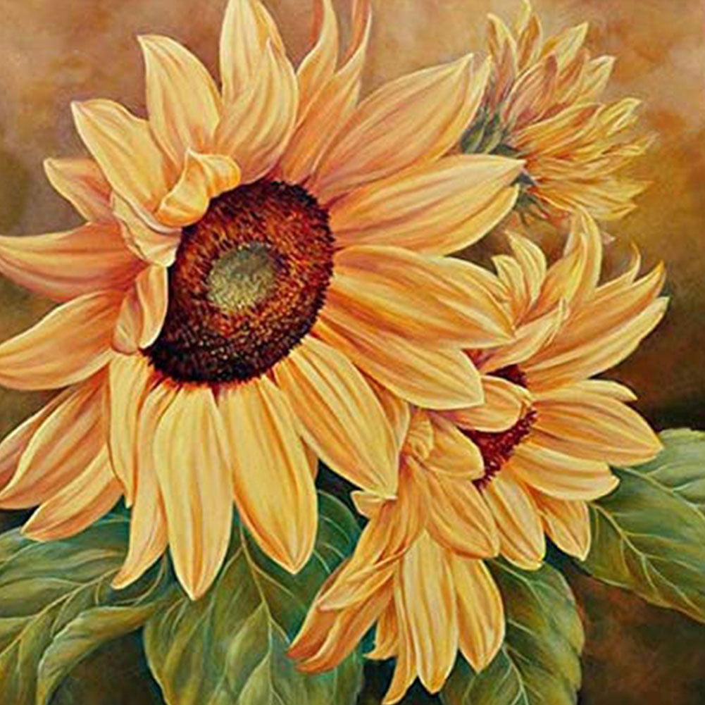 Sunflower - Full Round Drill Diamond Painting 40*40CM