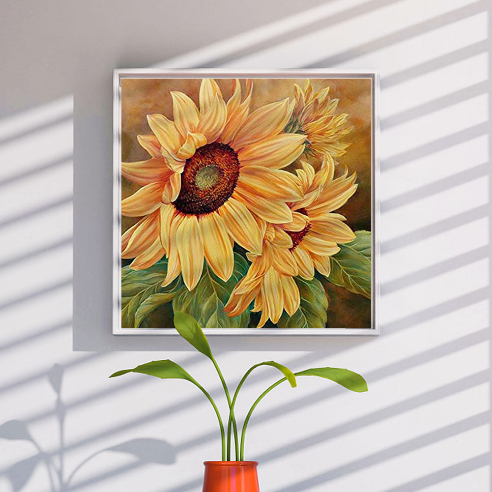 Sunflower - Full Round Drill Diamond Painting 40*40CM