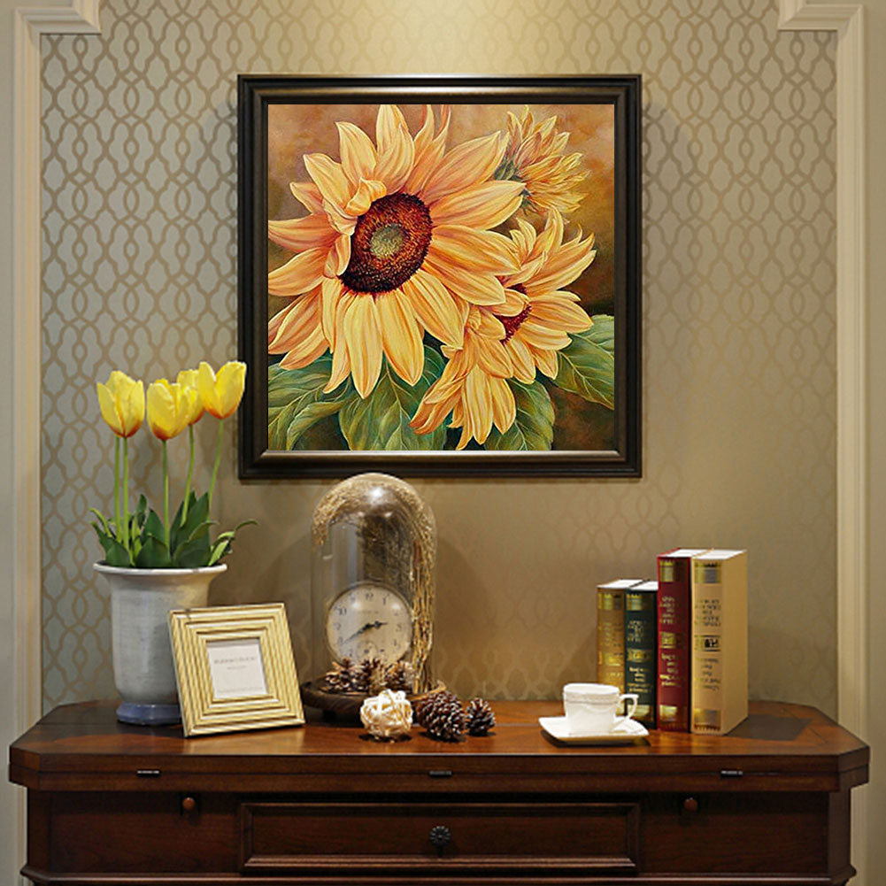 Sunflower - Full Round Drill Diamond Painting 40*40CM