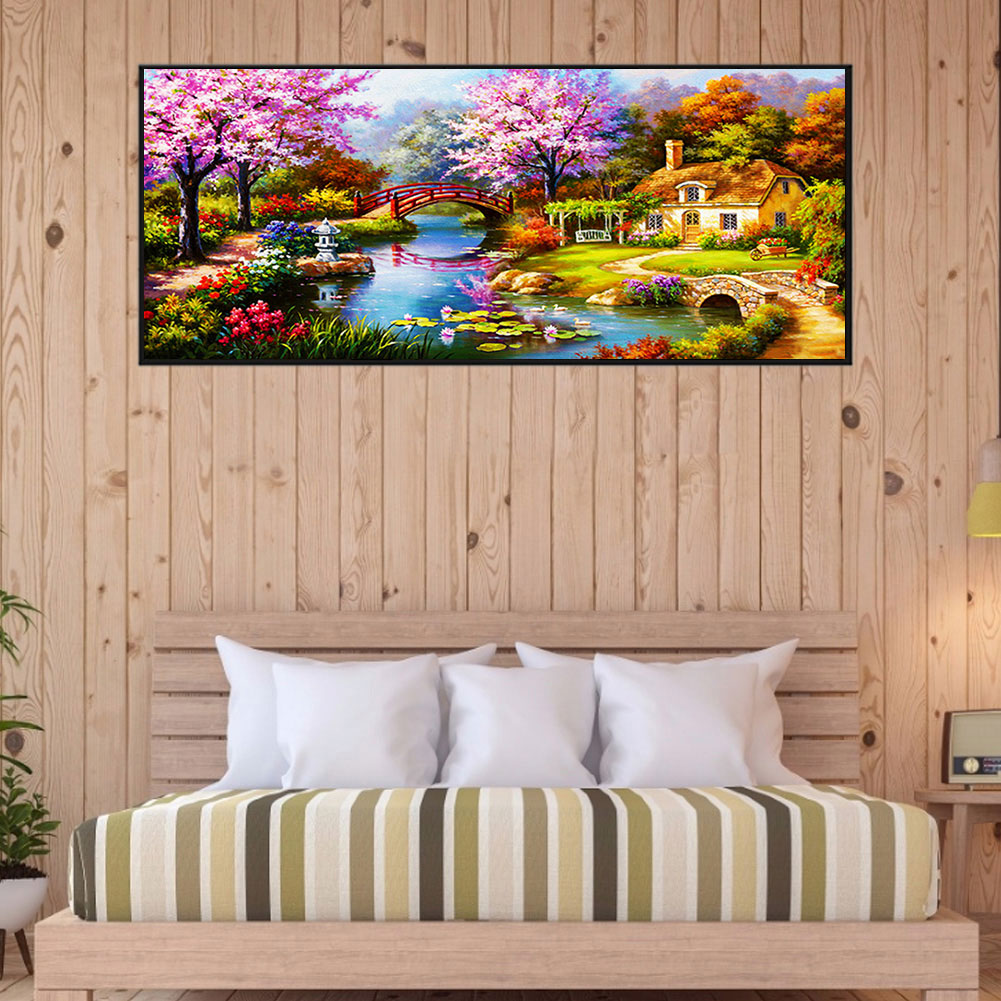 Garden House - Full Square Drill Diamond Painting 100*55CM