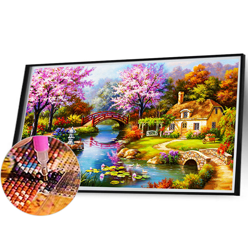 Garden House - Full Square Drill Diamond Painting 100*55CM