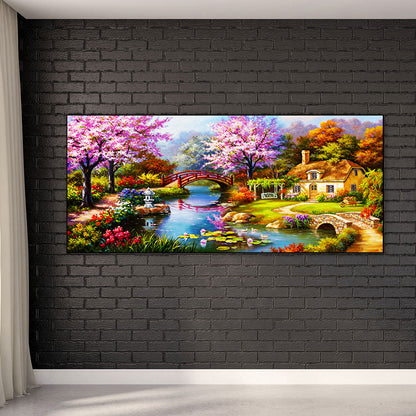 Garden House - Full Square Drill Diamond Painting 100*55CM