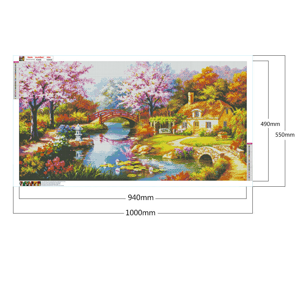 Garden House - Full Square Drill Diamond Painting 100*55CM