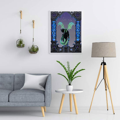 Cat On Pole - Full Round Drill Diamond Painting 30*40CM