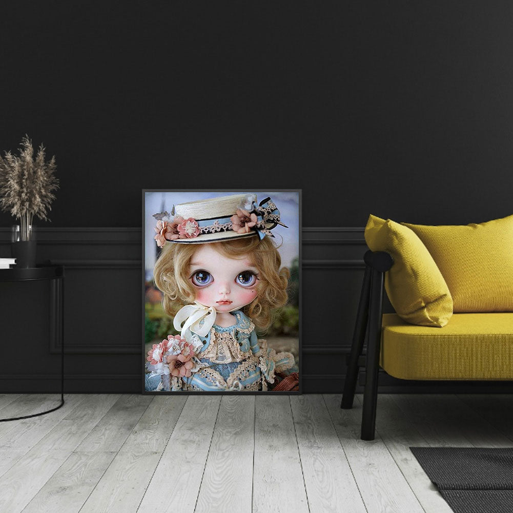 Big Eye Doll - Full Round Drill Diamond Painting 30*40CM