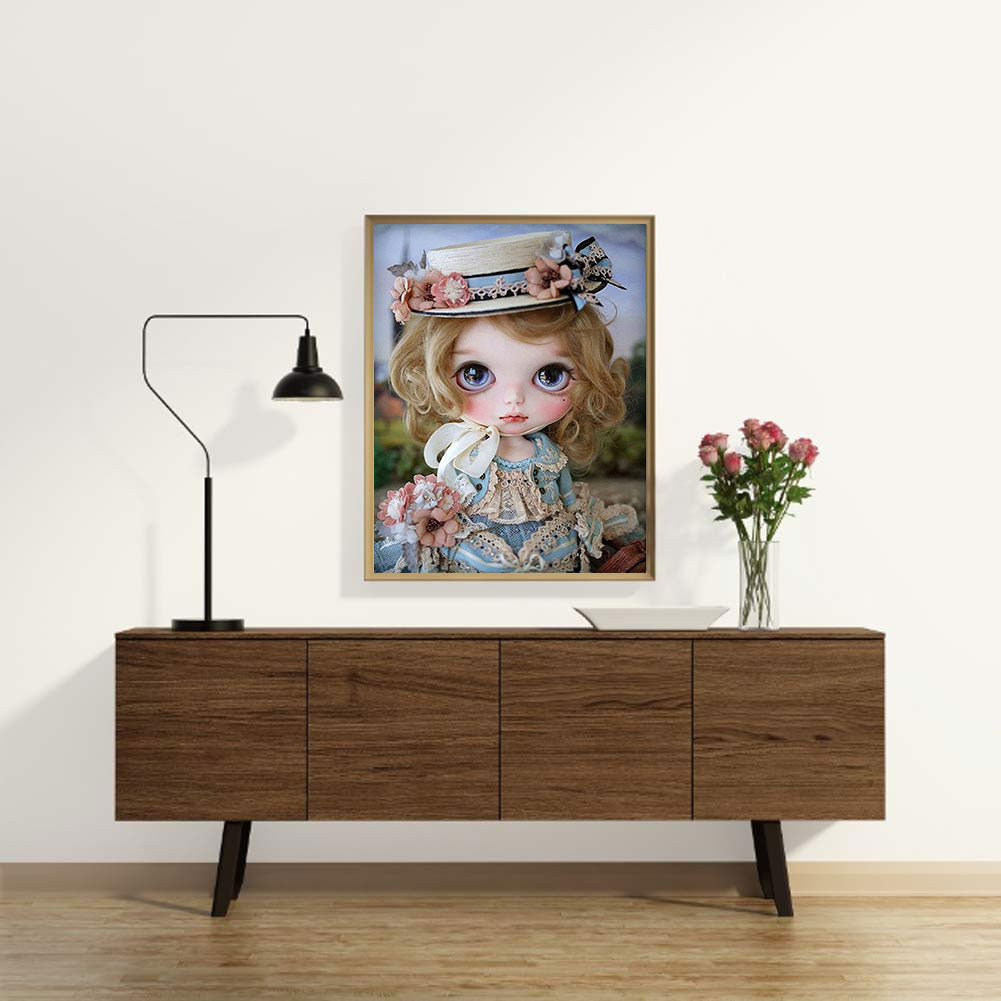 Big Eye Doll - Full Round Drill Diamond Painting 30*40CM