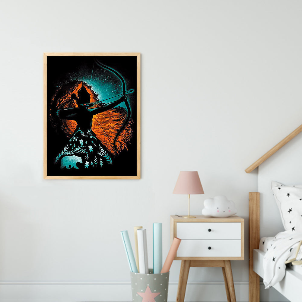 Silhouette Disney - Full Square Drill Diamond Painting 30*40CM