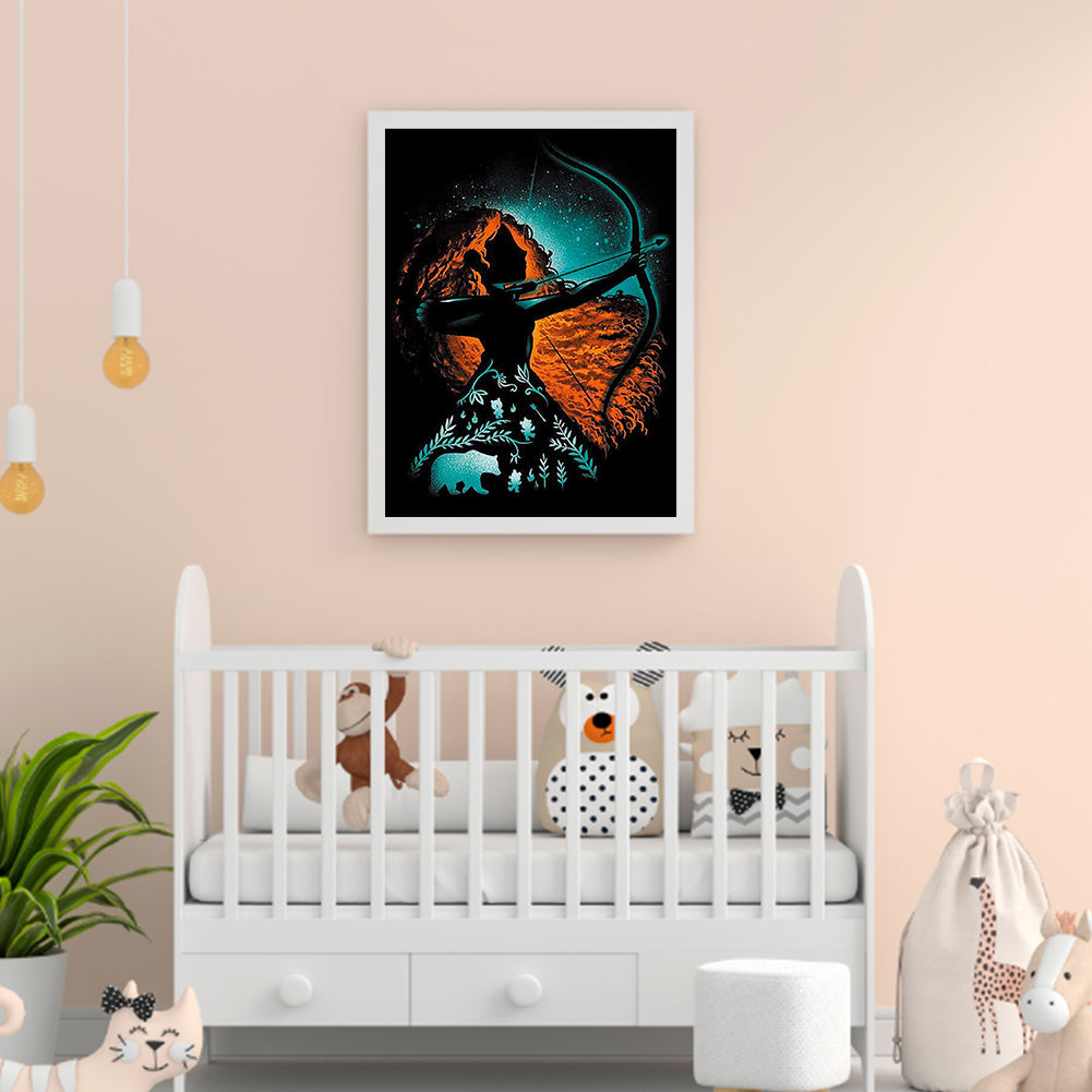 Silhouette Disney - Full Square Drill Diamond Painting 30*40CM