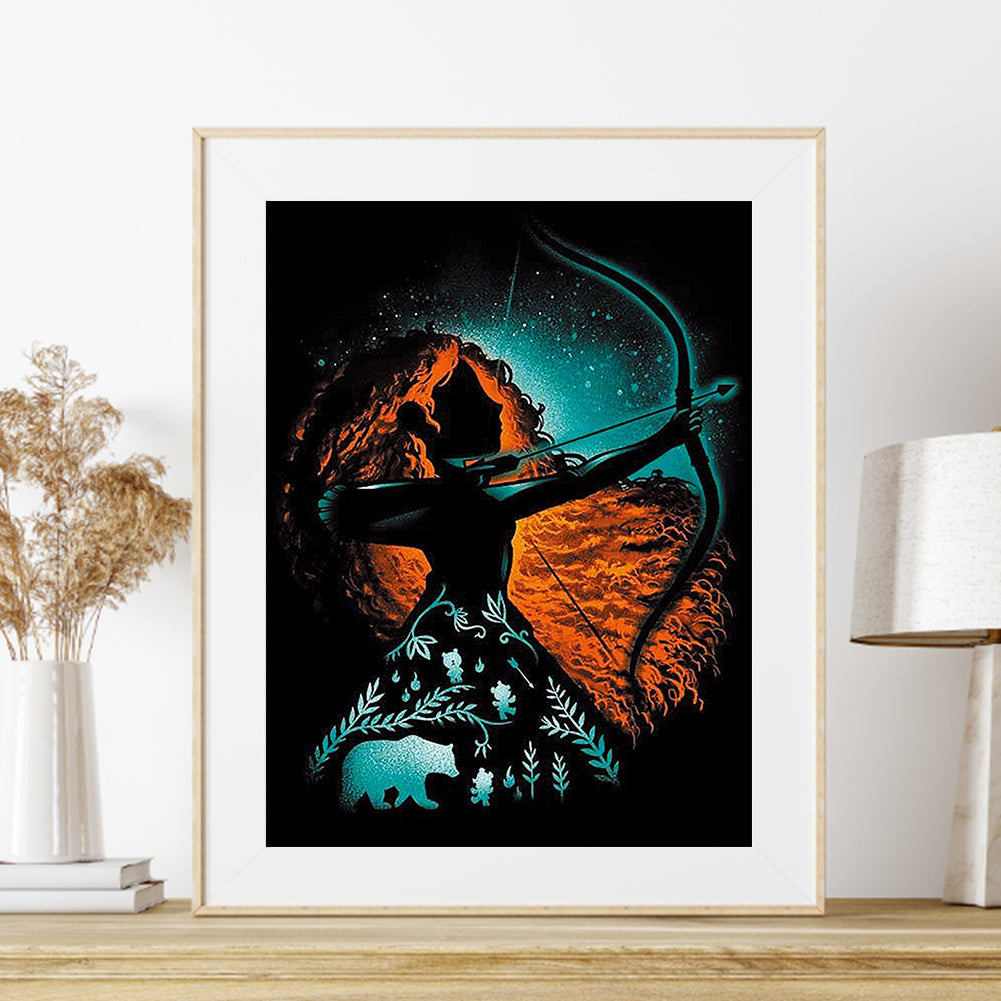 Silhouette Disney - Full Square Drill Diamond Painting 30*40CM