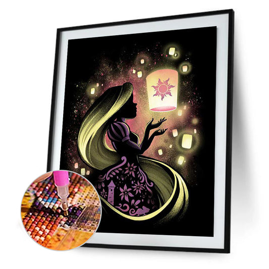 Silhouette Disney - Full Square Drill Diamond Painting 30*40CM