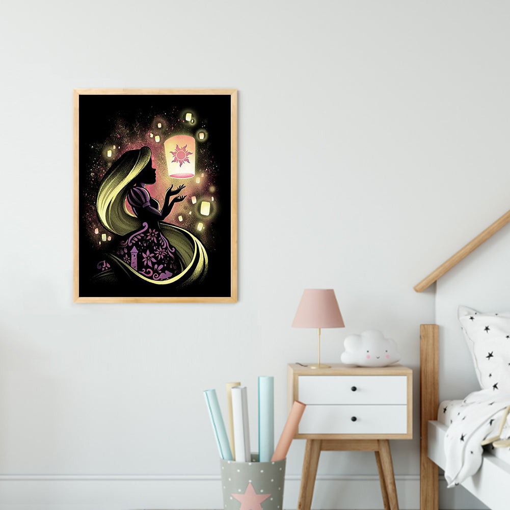 Silhouette Disney - Full Square Drill Diamond Painting 30*40CM