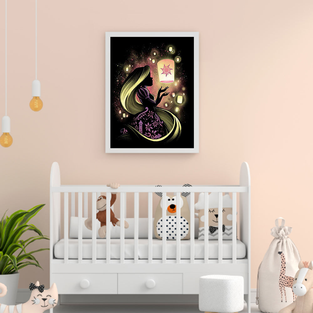 Silhouette Disney - Full Square Drill Diamond Painting 30*40CM