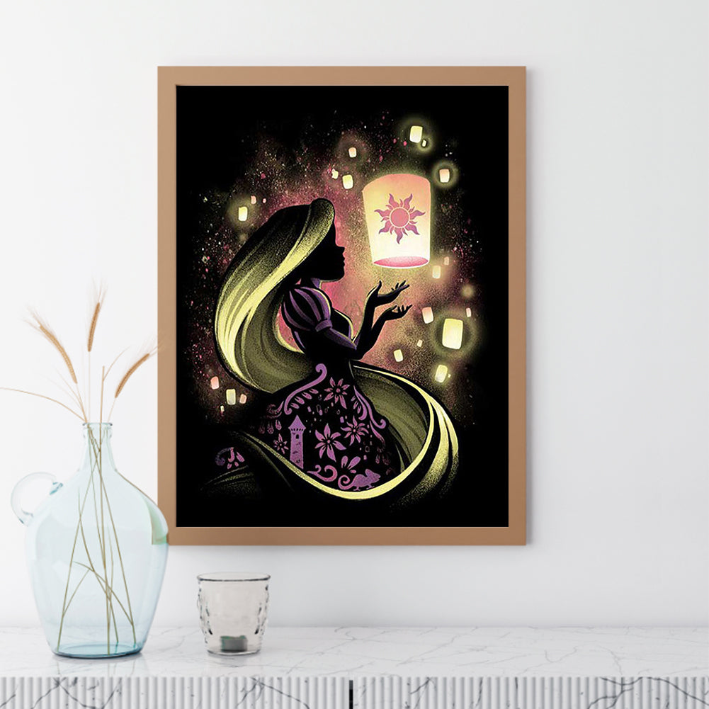 Silhouette Disney - Full Square Drill Diamond Painting 30*40CM