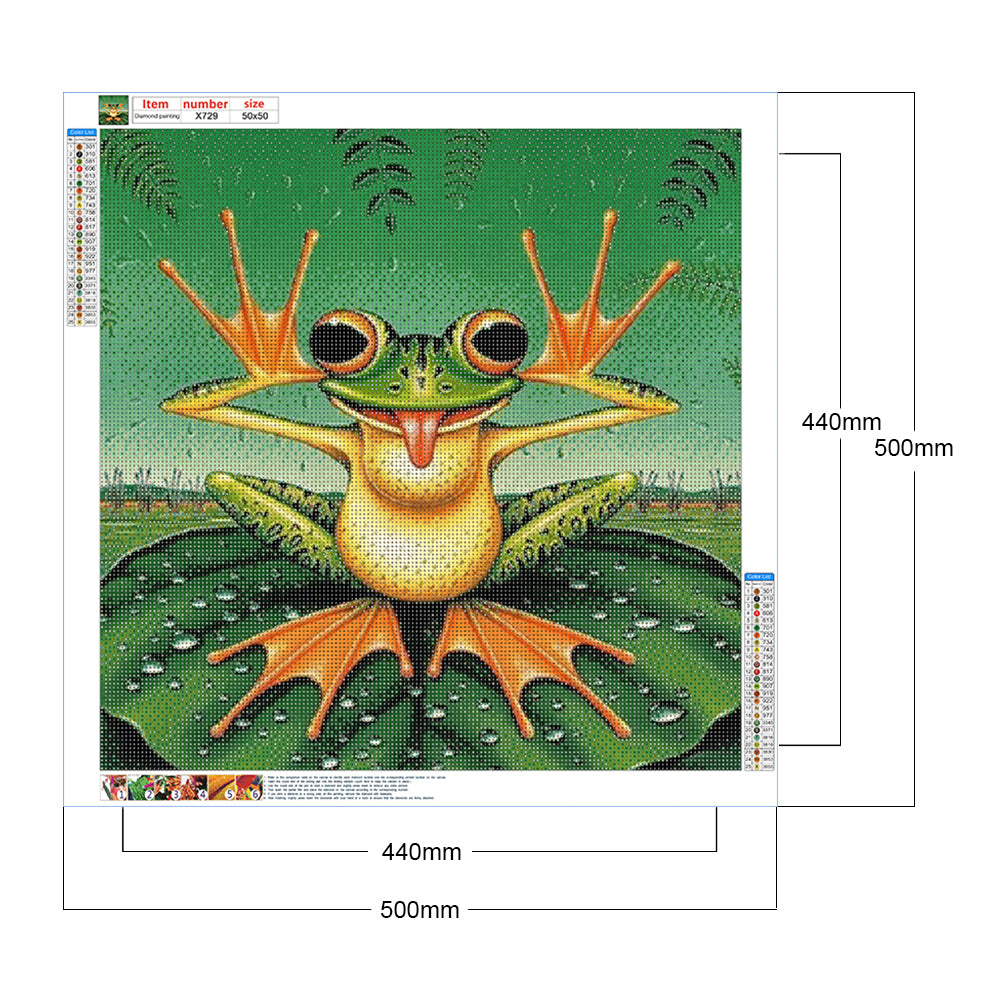 Frog - Full Round Drill Diamond Painting 50*50CM