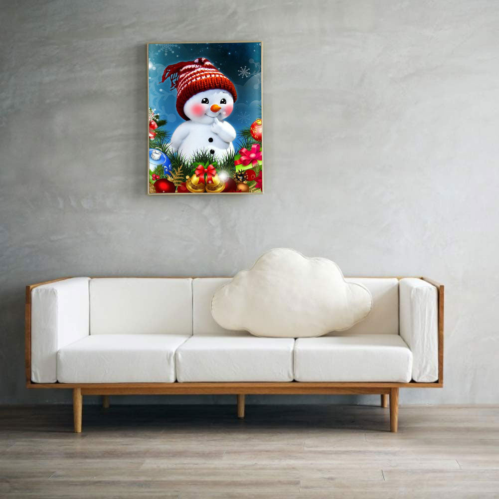 Cartoon Snowman - Full Square Drill Diamond Painting 30*40CM