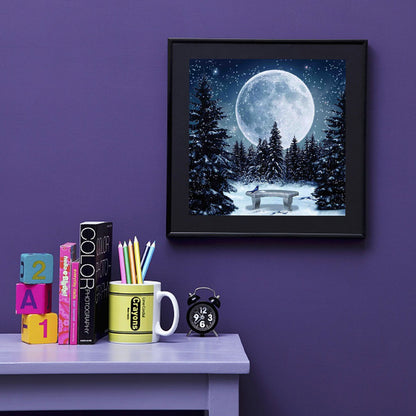 Snowy Night - Full Round Drill Diamond Painting 40*40CM