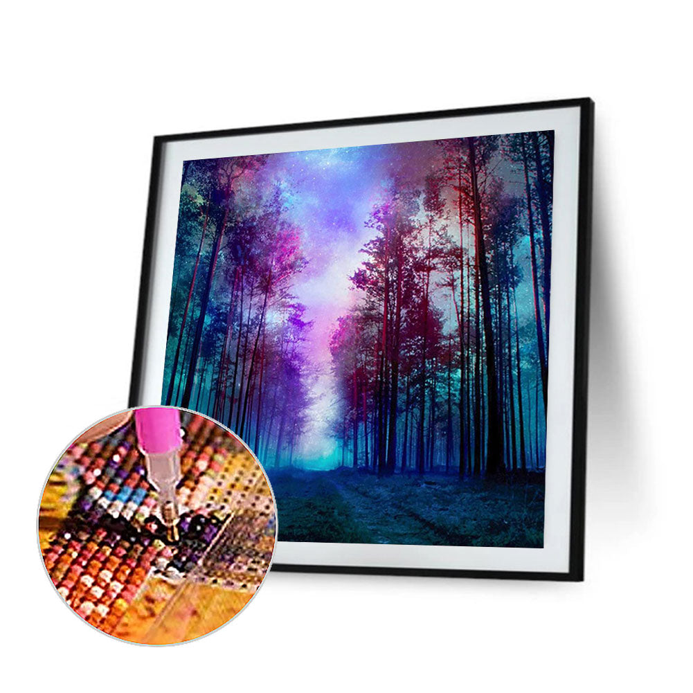 Misty Forest - Full Round Drill Diamond Painting 40*40CM