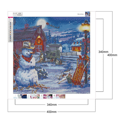 Christmas Snowman - Full Round Drill Diamond Painting 40*40CM