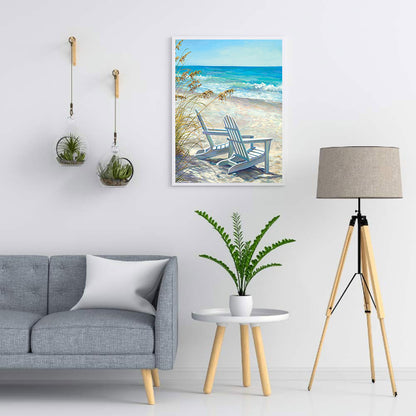 Beach - Full Round Drill Diamond Painting 40*50CM