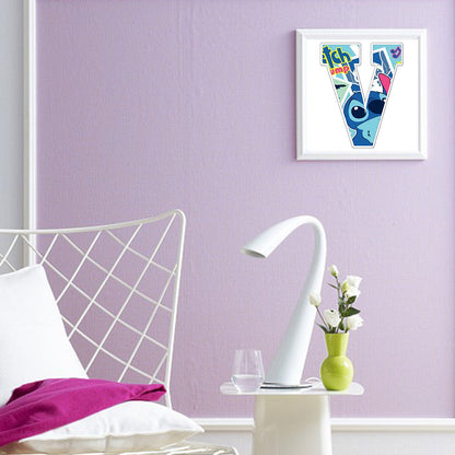 Stitch Alphabet - Full Round Drill Diamond Painting 30*30CM