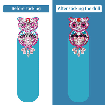 DIY Diamond Painting Leather Bookmark Mosaic Special-shaped Drill Craft Art