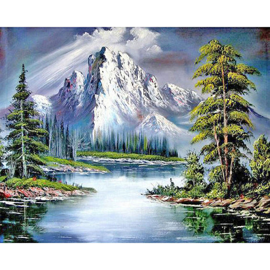 Snow Mountain - Full Round Drill Diamond Painting 50*40CM