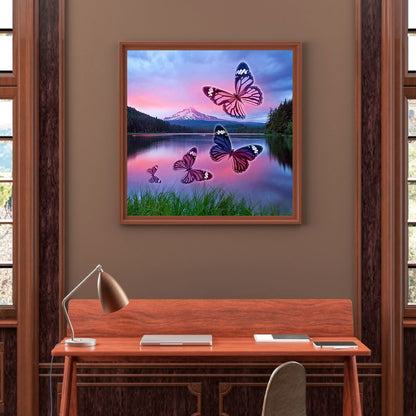 Butterfly - Full Round Drill Diamond Painting 50*50CM