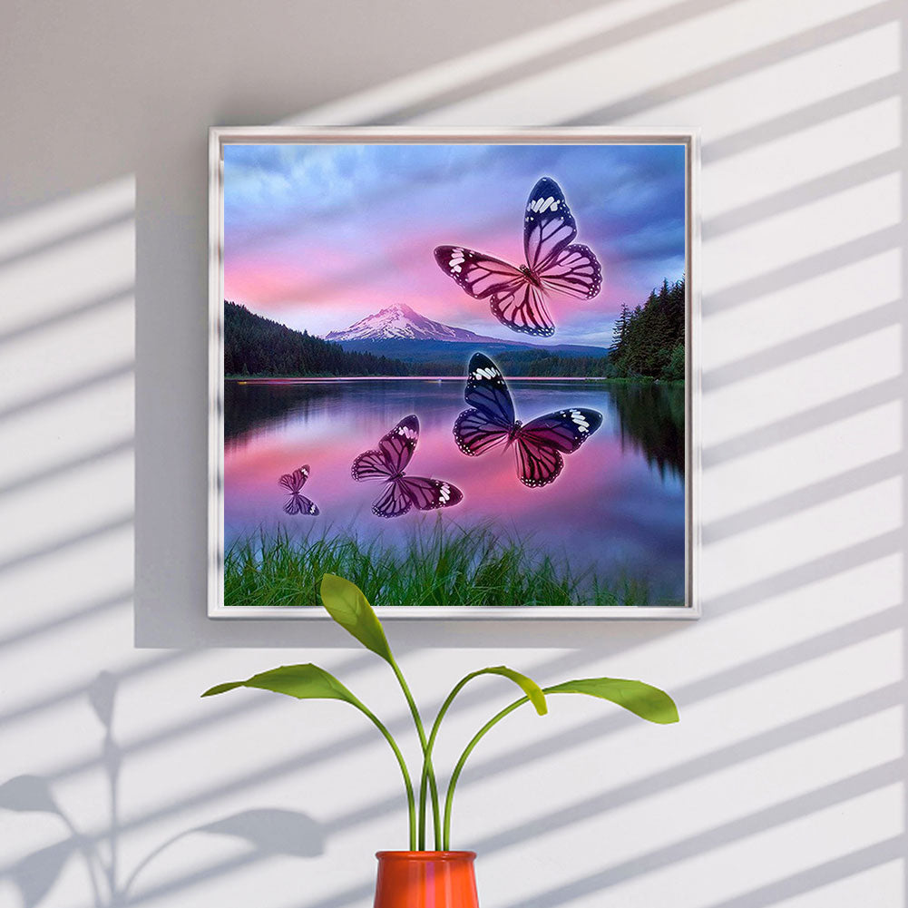 Butterfly - Full Round Drill Diamond Painting 50*50CM