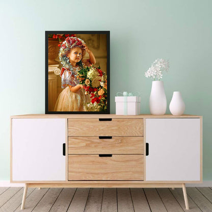 Girl - Full Round Drill Diamond Painting 30*40CM