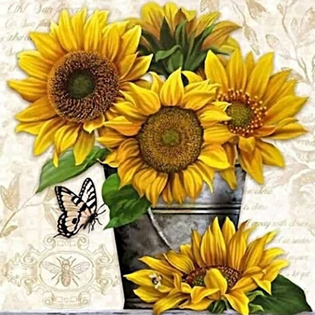 Sunflower - Full Round Drill Diamond Painting 40*40CM