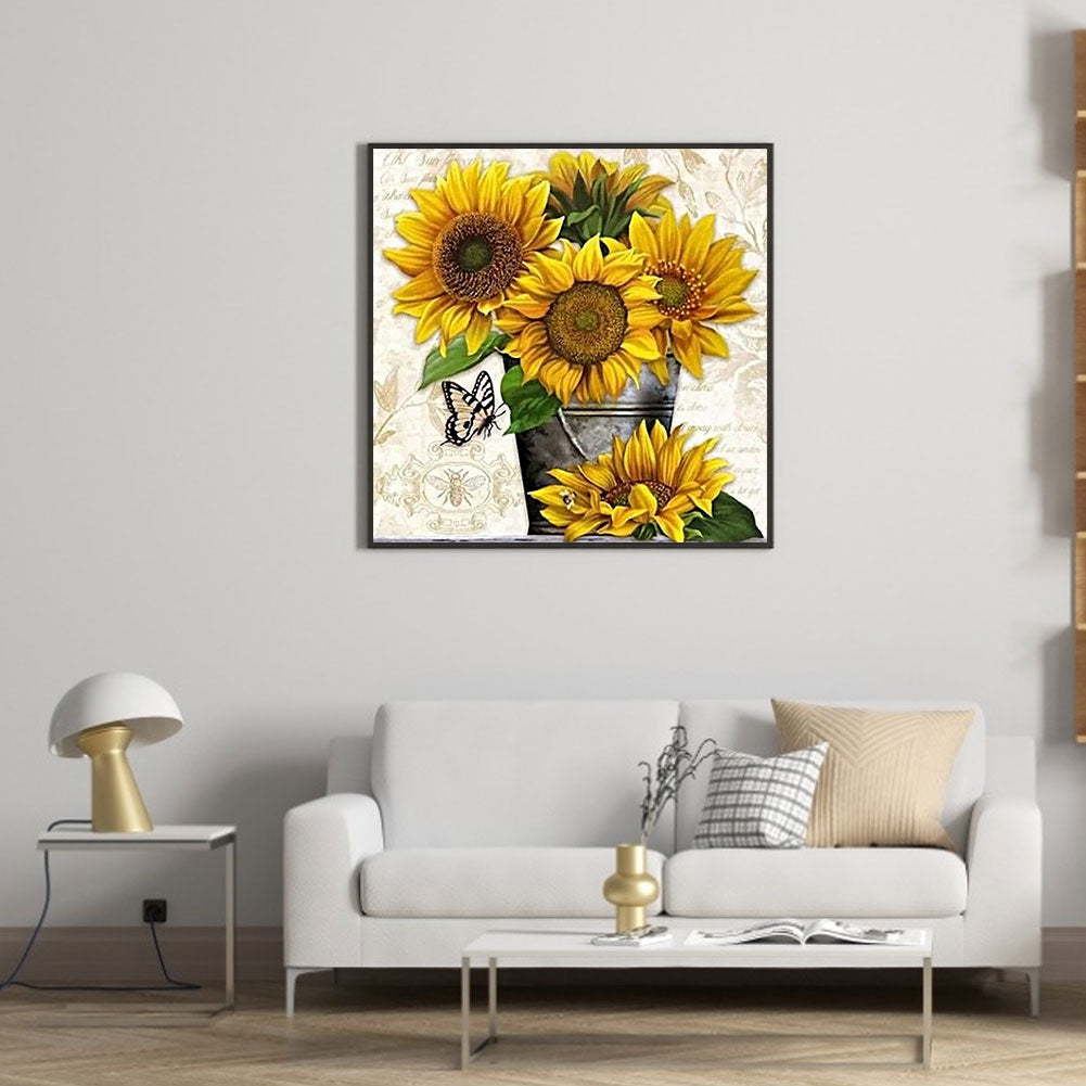 Sunflower - Full Round Drill Diamond Painting 40*40CM