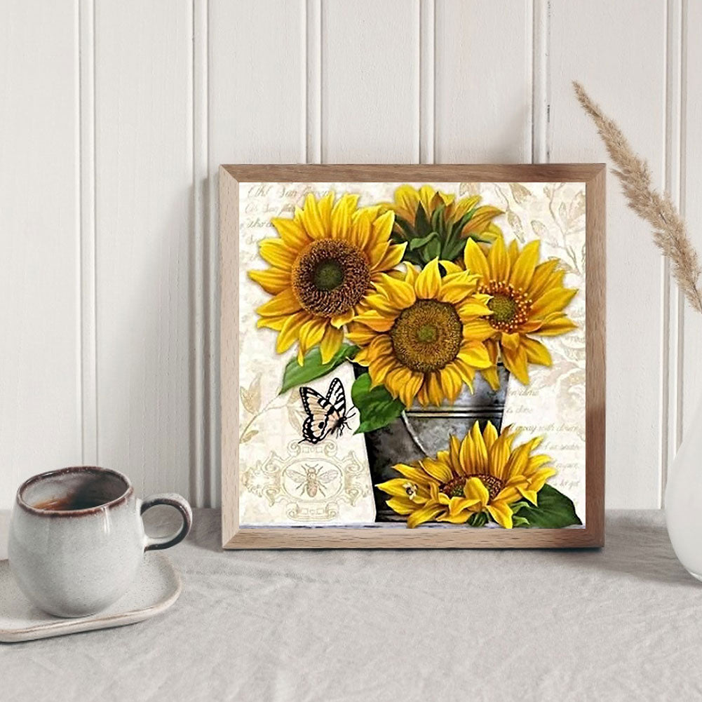 Sunflower - Full Round Drill Diamond Painting 40*40CM