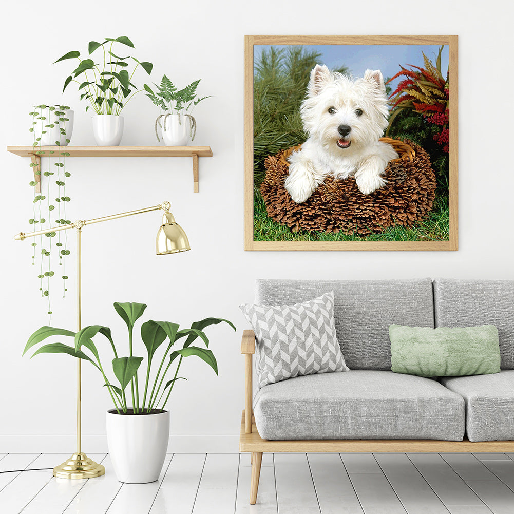 Dog - Full Round Drill Diamond Painting 40*40CM