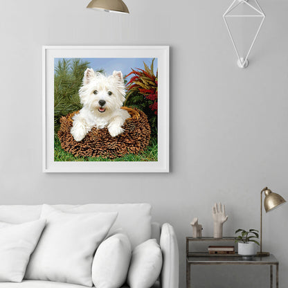 Dog - Full Round Drill Diamond Painting 40*40CM